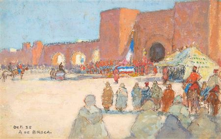 Ceremony in Rabah for the transfer of General Lyautey's ashes