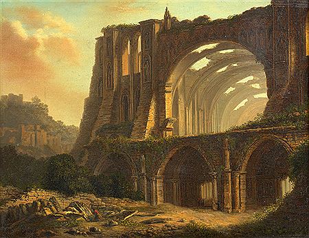 Gothic building in ruins