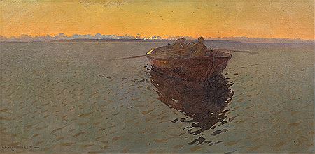 Fishermen in a boat by Arvid Johansson - Auction record, sale price, and art valuation. Compare with similar artists and explore comparable artworks.