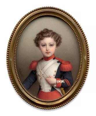 The Imperial Prince in the uniform of the foot grenadiers of the Imperial Guard by Sophie Lienard - Auction record, sale price, and art valuation. Compare with similar artists and explore comparable artworks.