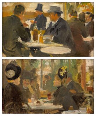 Two café scenes