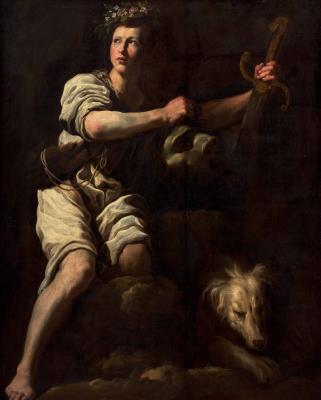 David holding Goliath's head by Domenico Feti - Auction record, sale price, and art valuation. Compare with similar artists and explore comparable artworks.