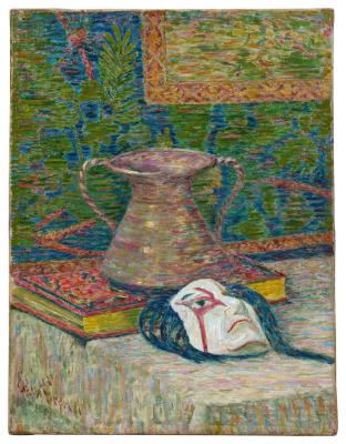 Still life with Japanese mask