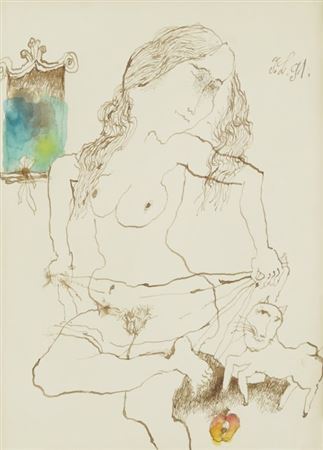 Nude with a Cat