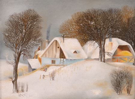 Winter in the Village by Virgil Mancas - Auction record, sale price, and art valuation. Compare with similar artists and explore comparable artworks.