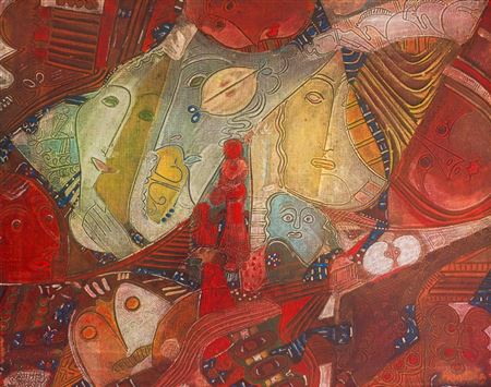 Sample artwork by Dimitar Kazakov-Neron (1933 - 1992), known for painting - View similar artists and auction records