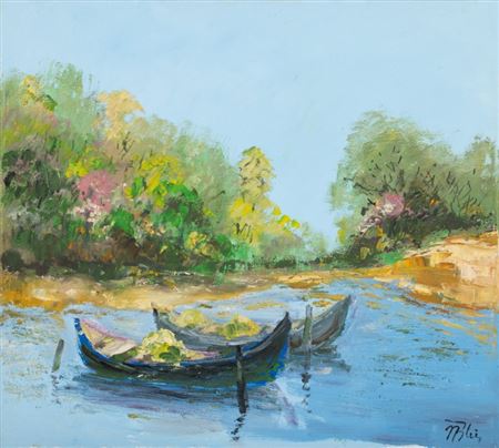 Boats in the Delta by Nicolae Blei - Auction record, sale price, and art valuation. Compare with similar artists and explore comparable artworks.