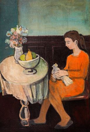 Girl with a Dove by Bencho Obreshkov - Auction record, sale price, and art valuation. Compare with similar artists and explore comparable artworks.