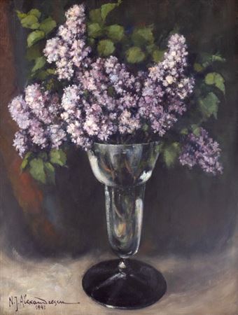 Glass with bat [1941] by Nicolae I Alexandrescu - Auction record, sale price, and art valuation. Compare with similar artists and explore comparable artworks.