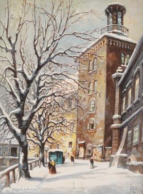 Lotršćak Tower [1937.] by Vladimir Kirin - Auction record, sale price, and art valuation. Compare with similar artists and explore comparable artworks.