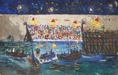 Water Polo in the Harbor by Ivo Dulcic - Auction record, sale price, and art valuation. Compare with similar artists and explore comparable artworks.