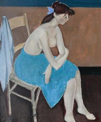 The blue skirt