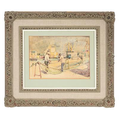 Mending nets by Xavier Viñolas - Auction record, sale price, and art valuation. Compare with similar artists and explore comparable artworks.
