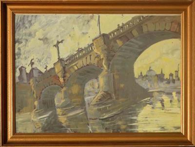 Landscape with a bridge