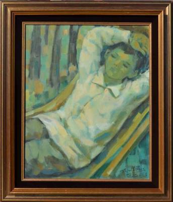 The resting young man