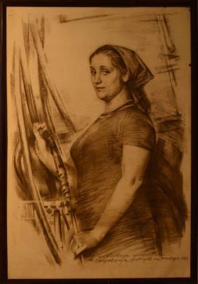 Sample artwork by Igor Mihaylovich Stahanov (1925 - 2008), known for charcoal drawings, portraits - View similar artists and auction records