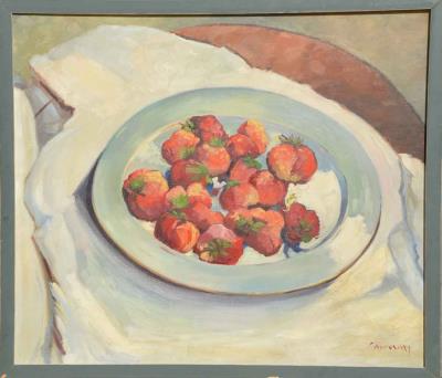 Still life with a strawberry