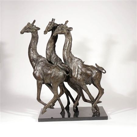 Giraffes at a gallop, 1991
