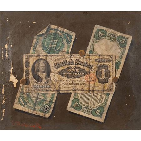 Still Life with Three Dollar Bills