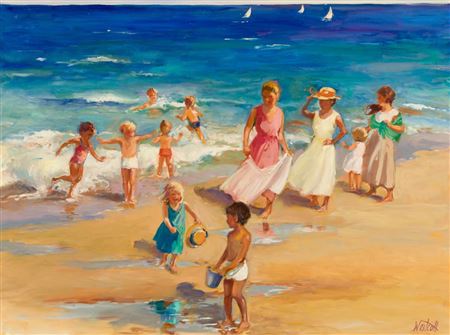 Women and Children at the Beach