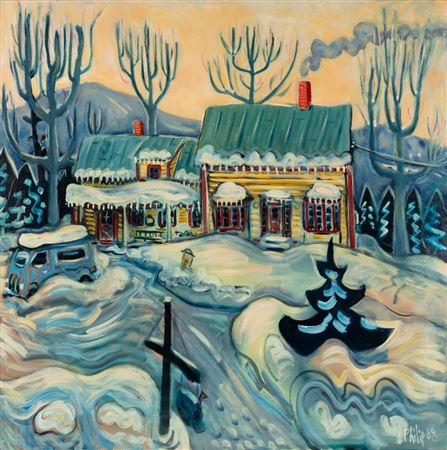 Sample artwork by Philip Barter (Born 1939), known for geometric shapes in landscape, marine and still life painting, primitivism - View similar artists and auction records