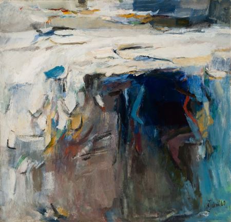 "Monhegan Waterfall of Blue and White, 1960"
