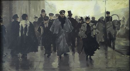 Sidewalk scene in Russia