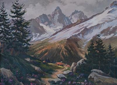 Aiguilles du Chardonnet and Argentière from chemin de la Flégère by Louis Jacob - Auction record, sale price, and art valuation. Compare with similar artists and explore comparable artworks.