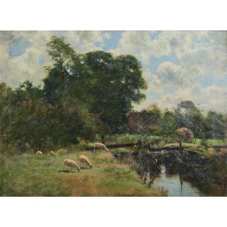 Sheep Pastoral Scene