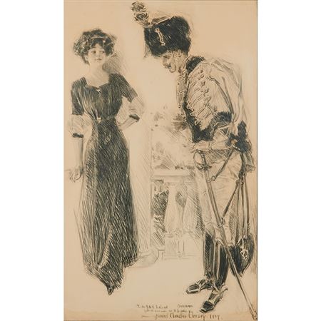 Woman and Guard, 1909
