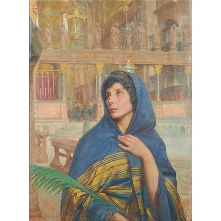 "Venezia" [Portrait of a Girl in Head Scarf]