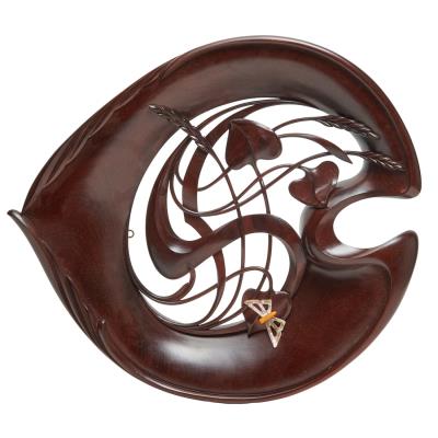 Mahogany Pierced Foliate Decoration