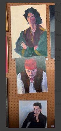 Three Portrait Paintings
