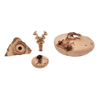 Four Turned Sculptural Vessels