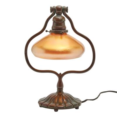 Bronze Harp Table Lamp