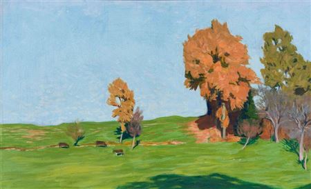 Late Autumn (Wahligen) by Hans Emmenegger - Auction record, sale price, and art valuation. Compare with similar artists and explore comparable artworks.