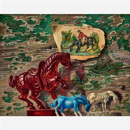 Red, White, and Blue Horses