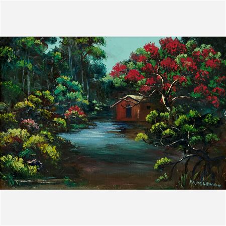 Backcountry Shack with Poinciana by Roy McLendon - Auction record, sale price, and art valuation. Compare with similar artists and explore comparable artworks.
