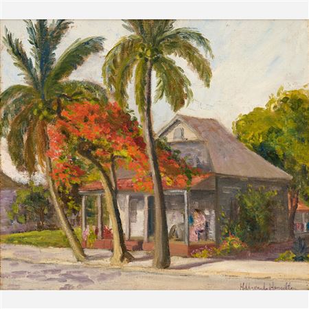 Poinciana and Palms