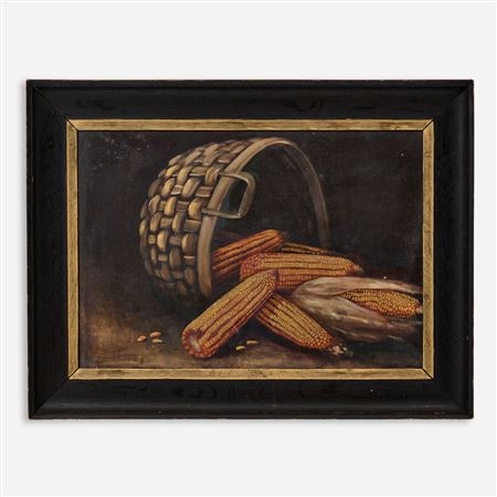 Untitled (still life of basket and corn)