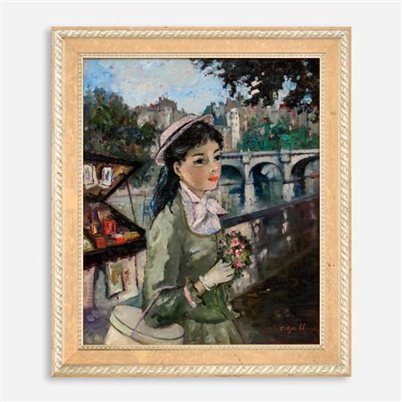 Jeune Fille a les Bouquinistes de Paris