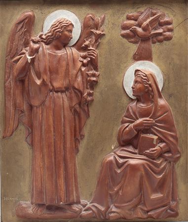 Annunciation by Rafael Solanic - Auction record, sale price, and art valuation. Compare with similar artists and explore comparable artworks.