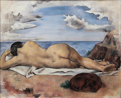 Female nude with a dog by Jose Obiols Palau - Auction record, sale price, and art valuation. Compare with similar artists and explore comparable artworks.