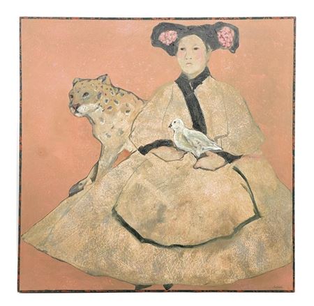 Portrait of Empress With Dove and Leopard
