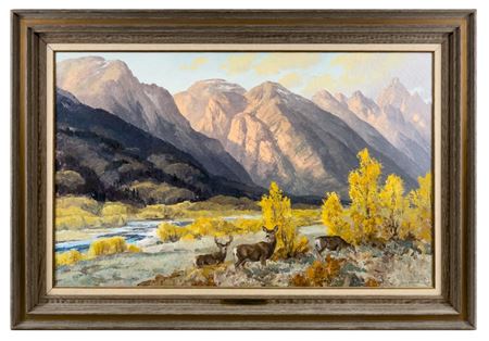 "DEER IN WESTERN WYOMING"