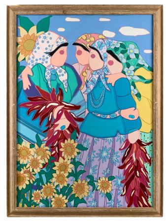 SUNFLOWERS & RISTRAS by Virginia Alice Stroud - Auction record, sale price, and art valuation. Compare with similar artists and explore comparable artworks.