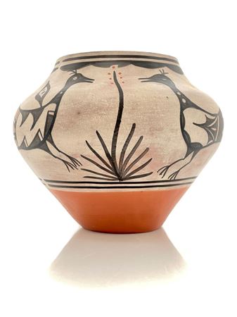 KEWA SANTA DOMINGO POTTERY POLYCHROME JAR