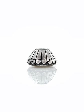.999 FINE SILVER FEATHER DESIGN MINIATURE POT