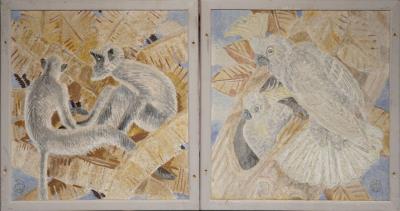 Two Cockatoos - Couple of Monkeys by Yvonne Jean-Haffen - Auction record, sale price, and art valuation. Compare with similar artists and explore comparable artworks.
