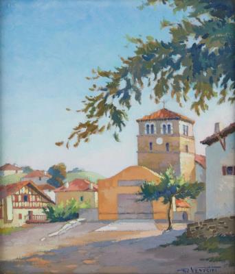 Le fronton à Irissarry (The pediment at Irissarry) by Philippe Veyrin - Auction record, sale price, and art valuation. Compare with similar artists and explore comparable artworks.